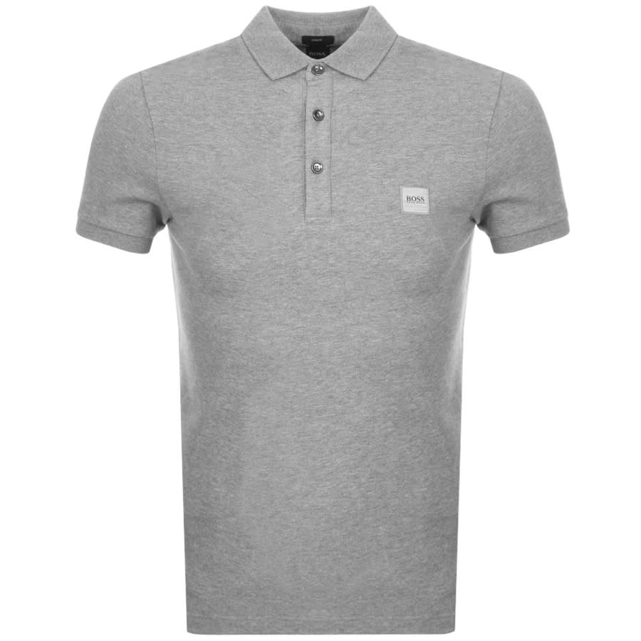 Alternative Image for ProductBOSS Passenger Short Sleeved Polo T Shirt Grey1